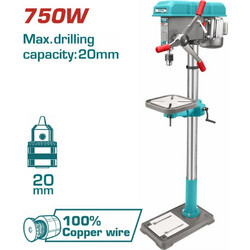 Total TDP207505 Κολωνάτο Δράπανο 20mm 750W