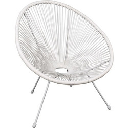 Woodwell Acapulco Πολυθρόνα Κήπου Bamboo Λευκή Ε245,1