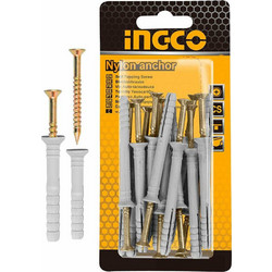 Βίδες Με Βύσματα σετ 20τεμ 5mmX70mm Ingco HWNAK5007012