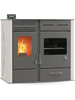 Thermogatz Gsp Oven Side 13 Beige Σόμπα Pellet Αερόθερμη με Φούρνο 13kW