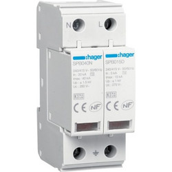 ΑΝΤΙΚΕΡΑΥΝΙΚΟ 2P T2 15kA 1kV TT-TNS-test AC 230V HAGER