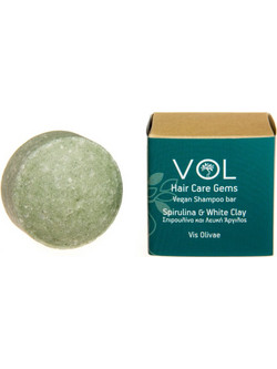 Vis Olivae Spirulina & White Clay Solid Shampoo 55gr