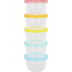 Badabulle Maxi Fun Colors μπολ με καπάκι 5x250 ml