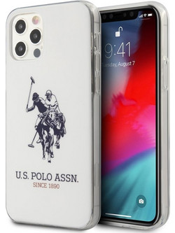 Θήκη Apple iPhone 12 Pro Max - U.S. Polo Assn Ηorse Logo Collection Ανθεκτική Προστασίας - Λευκό/Διάφανο
