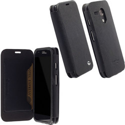 Krusell Malmo Flip Cover Θήκη Μαύρο (Motorola Moto G X1032)