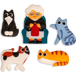 Kikkerland - Cat Lady Magnets