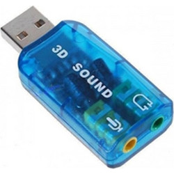 USB-A Male v2.0 - USB Virtual 7.1 Channel Sound Adapter