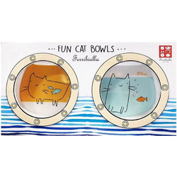 Πιάτα Γάτας Σετ 2 Τεμαχίων, FERIBIELLA Poisson 390 ml