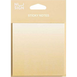 Αυτοκόλλητα Χαρτάκια Σημειώσεων Deli Nusign 74x74mm 60 Φύλλα Ombre Κίτρινο