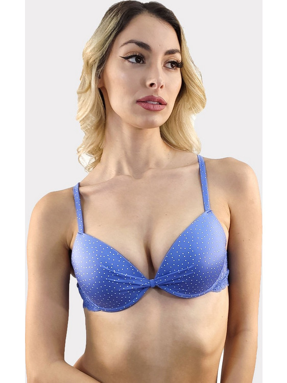Lormar Σουτιέν Push Up με Μπανέλα Μπλε