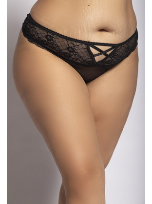 Μαυρο string εσωρουχο plus size δαντελωτο