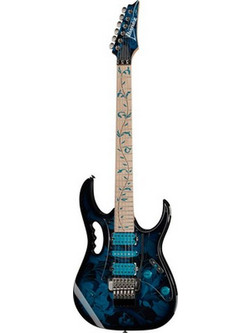 Ibanez JEM77P Ηλεκτρική Κιθάρα ST Style με Μαγνήτες HSH & Ταστιέρα Maple Blue Floral Pattern