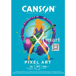 Μπλοκ Canson Xsmart Pixel Art A4 120gr 40φ C32250P004