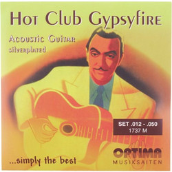 Optima Hot Club Gypsyfire Σετ 6 Χορδές Ακουστικής Κιθάρας Silver Plated Copper 12-50" Medium Tension