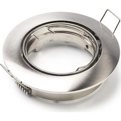 123LED GU10 Round NIKKEL Fitting (LDR08002)