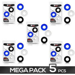 IntoYou Beast Rings Round Set Cock Rings Σετ Ελαστικά Δαχτυλίδια Πέους Σιλικόνης Μαύρα 15τμχ