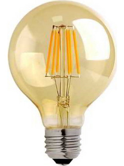 Λαμπτήρας LED G80 Bulb pakoworld 4W E27 3000K 200-220V amber