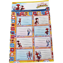 Spiderman Spidey notebook label with stickers, 16 pcs