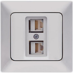 ΠΡΙΖΑ DATA ΔΙΠΛΗ CAT 6 RJ 45 ΝΙΚΕΛ MAT EUROLAMP ΝΕAD - 152-16216