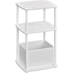 Songmics Κομοδίνο με Υφασμάτινη Επένδυση Λευκό 34x30x58cm LET286W01 ref10291773