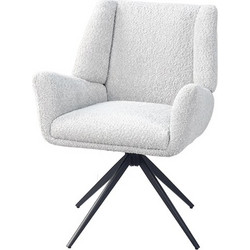 RAVENNA Περιστρεφόμενη Πολυθρόνα Edmore Light Grey 63,5 x 64 x 88