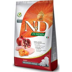 Farmina N&D Grain Free Medium & Maxi Puppy with Chicken, Pumpkin & Pomegranate 12kg