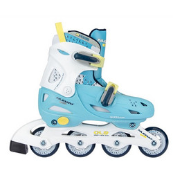 Nijdam Inline Skate Inline Αυξομειούμενα Rollers Παιδικά Τιρκουάζ 52SH-LWG