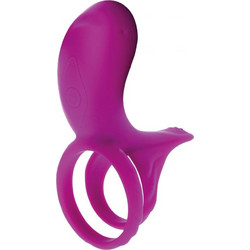 Xocoon Couples Stimulator Ring Ελαστικό Δαχτυλίδι Πέους Σιλικόνης με Δόνηση 3cm Μωβ