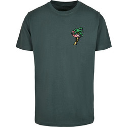 Flamingo T-Shirt Round Neck bottlegreen