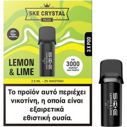 SKE Crystal Plus Pod Lemon Lime 20mg 2ml (Λεμόνι & Λάιμ) (3 τεμ.)