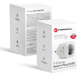 Forcell F-Energy EU02 Smart Plug - Έξυπνη Πρίζα με WiFi και Alexa Smart Home σε Άσπρο Xρώμα