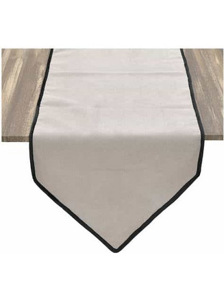 INART ΤΡΑΒΕΡΣΑ ΥΦΑΣΜΑΤΙΝΗ ΜΠΕΖ/ΜΑΥΡΗ 140Χ40cm 3-40-520-0003