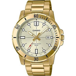 Casio Standard Ανδρικό Ρολόι με Χρυσό Μεταλλικό Μπρασελέ MTP-VD01G-9E