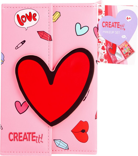 Create It! - Makeup Book Magnet Closure Heart (884526)