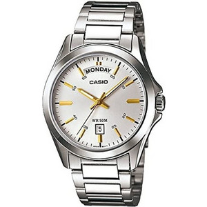 Casio Ανδρικό Ρολόι με Ασημί Μεταλλικό Μπρασελέ MTP-1370D-7A2VEF Casio Ανδρικό Ρολόι με Ασημί Μεταλλικό Μπρασελέ MTP-1370D-7A2VEF