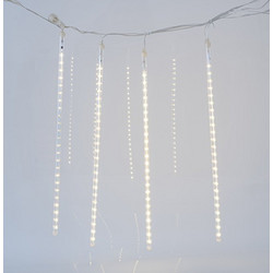SNOWDROP, 240 LED, 5V ΜΕΤΑΣΧΗΜΑΤΙΣΤΗ, 4 ΕΠΕΚΤΑΣΕΙΣ ΕΩΣ 3 ΣΕΤ, 5 ΣΩΛΗΝΕΣ 50cm ΜΕ ΘΕΡΜΟ ΛΕΥΚΟ LED (H50 x L400cm) ΠΡΟΕΚΤΑΣΗ ΠΑΡΟΧΗ