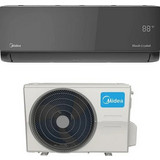 Midea Crystal Black AG16BLACK-09NXD6-I/O Κλιματιστικό Inverter 9000 BTU A++/A+++ με Ιονιστή και Wi-Fi