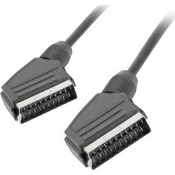 Lanberg Cable Scart male - Scart male 1.8m (CA-EUEU-10CC-0018-BK)