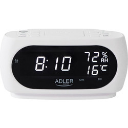 Adler Επιτραπέζιο Ψηφιακό Ρολόι με Ξυπνητήρι AD 1186 W