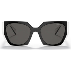 Prada PR 15WS 09Q5/S0 Γυναικεία Γυαλιά Ηλίου Πεταλούδα Κοκάλινα Μαύρα με Μαύρο Polarized Φακό