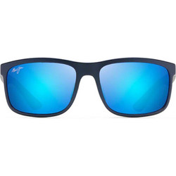 Maui Jim Huelo 449-03 Ανδρικά Γυαλιά Ηλίου Τετράγωνα Κοκάλινα Μπλε με Καφέ Polarized Φακό