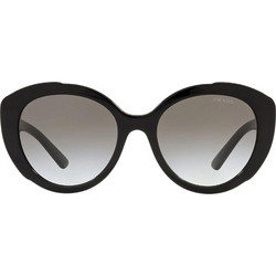 Prada PR01YS 1AB0A7 Γυναικεία Γυαλιά Ηλίου Στρογγυλά Κοκάλινα Μαύρα με Γκρι Degradee Φακό