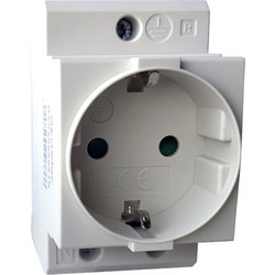 Πρίζα Schuko DIN Rail 2P+E 16A 2,5M - ACA DY02090001N