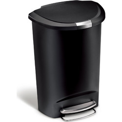 Simplehuman CW1355 Κάδος Απορριμάτων Κoυζίνας Πλαστικός με Πεντάλ Μαύρος 50lt
