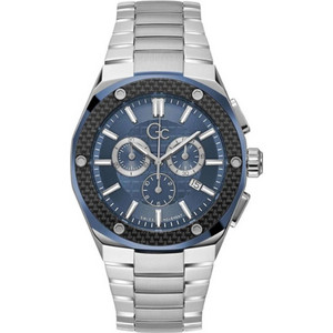 Guess GC Collection Ανδρικό Ρολόι Χρονογράφος με Ασημί Μεταλλικό Μπρασελέ Z37001G7MF Guess GC Collection Ανδρικό Ρολόι Χρονογράφος με Ασημί Μεταλλικό Μπρασελέ Z37001G7MF