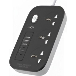 Πολύπριζο Με USB Θύρες 2500W Διακόπτη & Καλώδιο 2m Klgo PS-300