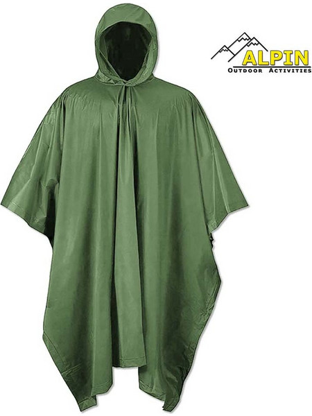 Alpin - Waterproof PVC Poncho 137*203cm Green