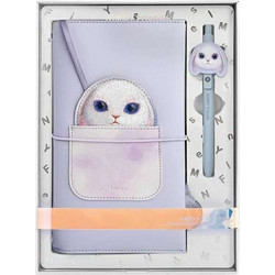 Nimmy Big Eyed Pet 2.0 (Rabbit) Notepad - Σετ Σημειωματάριο και Στυλό σε Μωβ Xρώμα