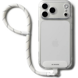 Ringke - Universal Holder Hand Strap Link Flow P-Type - Crossbody Lanyard For Phone Cases, Adjustable - Cloud White