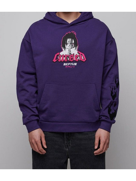 Naruto Shippuden Hooded Sweater Graphic Purple
